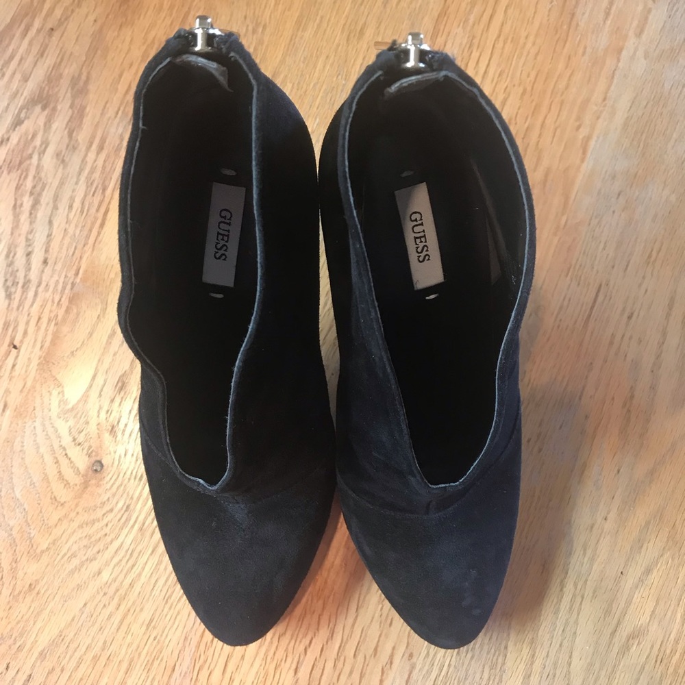 Guess Black Suede Stiletto Ankle Booties - Picture 7 of 8